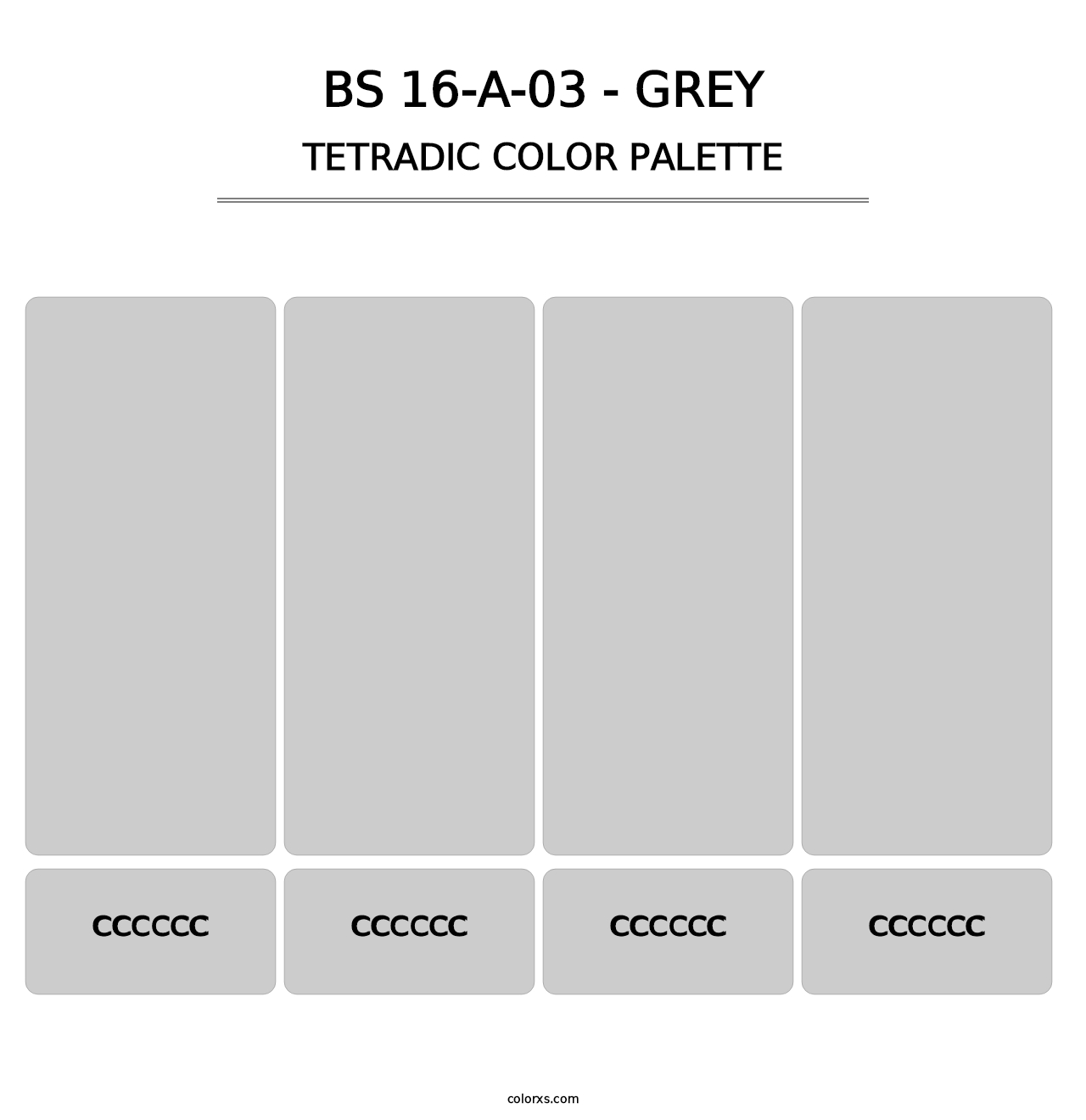 BS 16-A-03 - Grey - Tetradic Color Palette