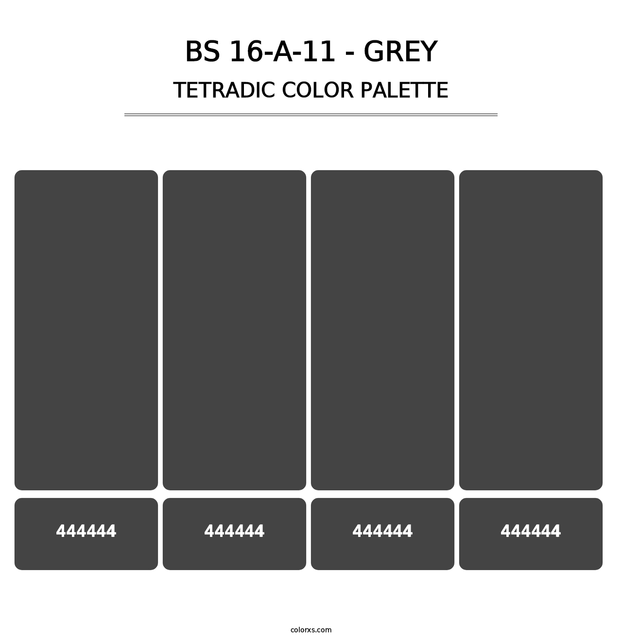 BS 16-A-11 - Grey - Tetradic Color Palette