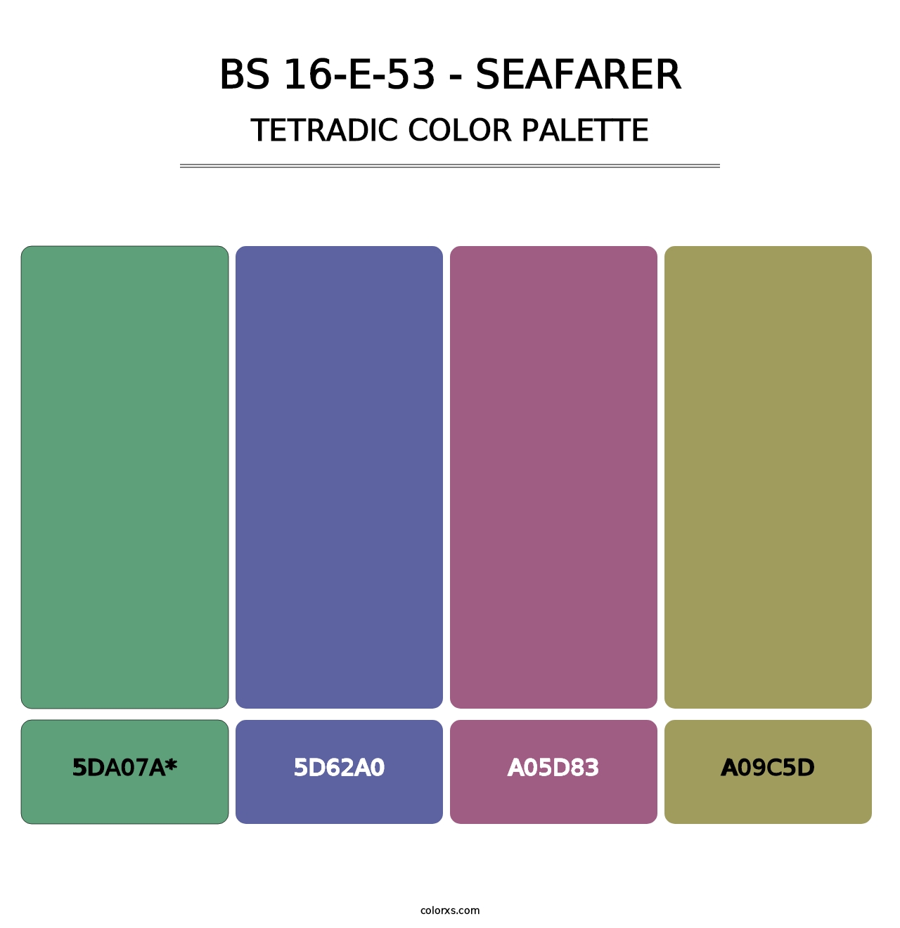 BS 16-E-53 - Seafarer - Tetradic Color Palette