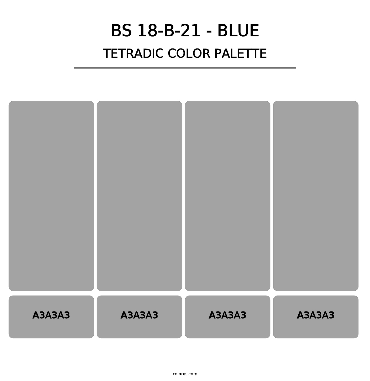 BS 18-B-21 - Blue - Tetradic Color Palette