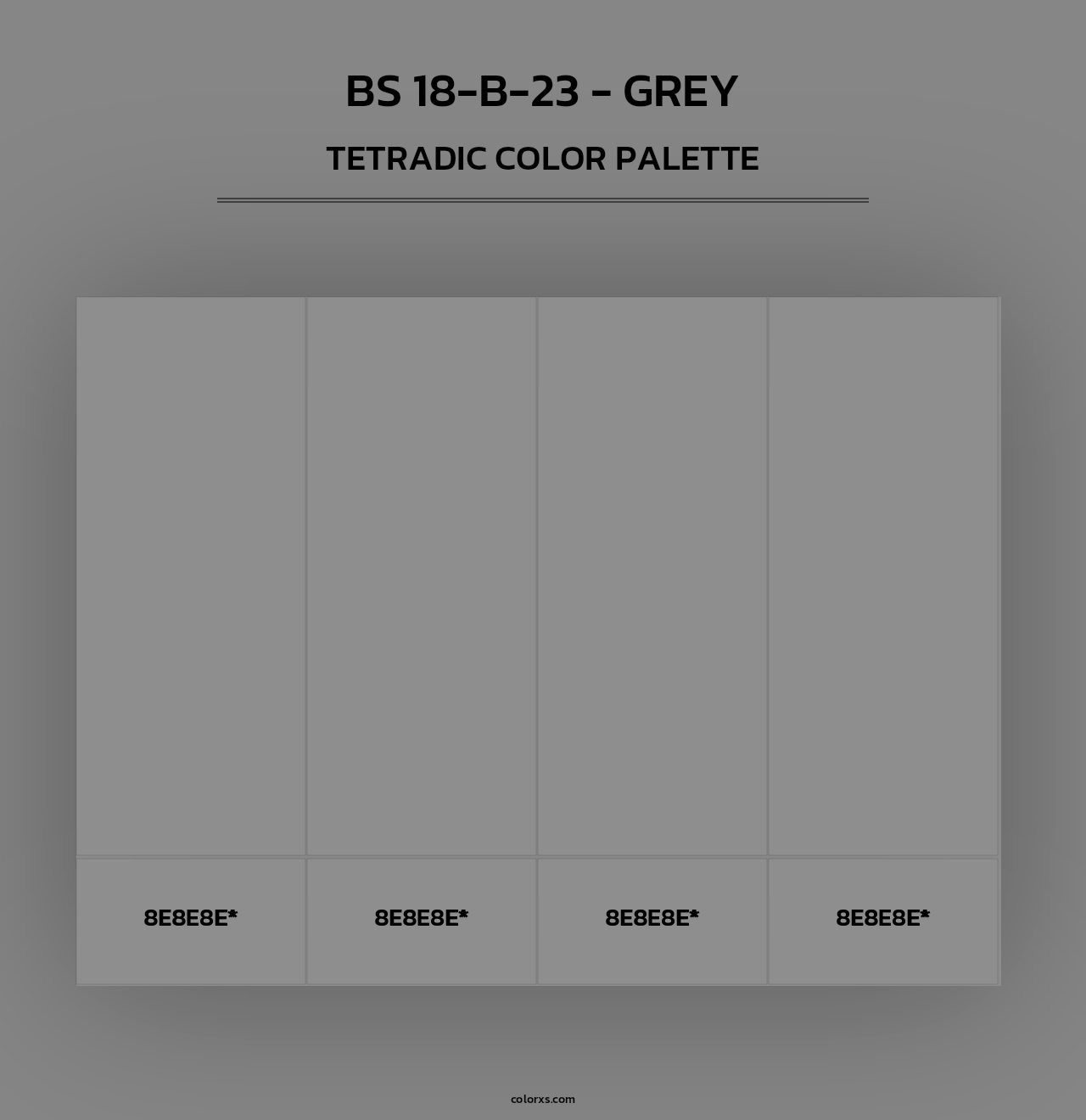 BS 18-B-23 - Grey - Tetradic Color Palette