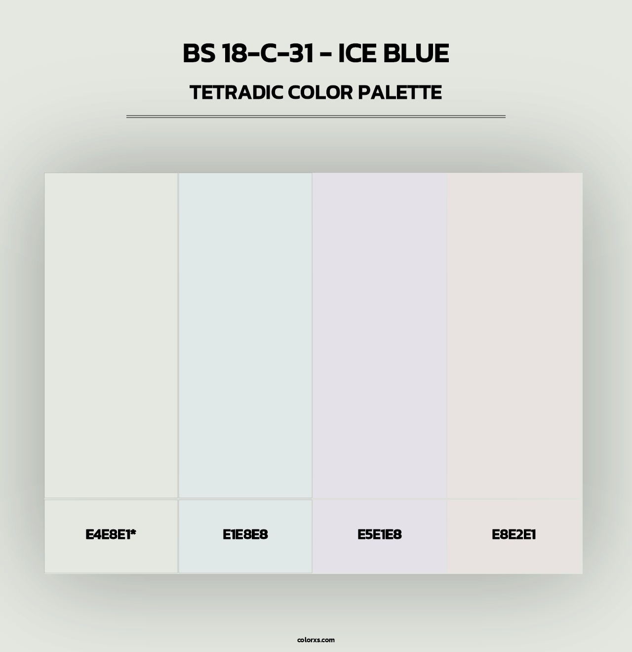 BS 18-C-31 - Ice Blue - Tetradic Color Palette