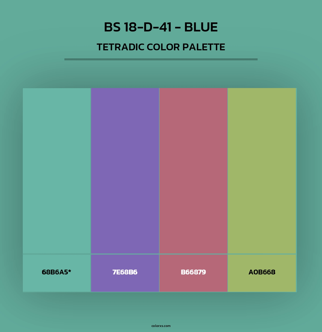 BS 18-D-41 - Blue - Tetradic Color Palette
