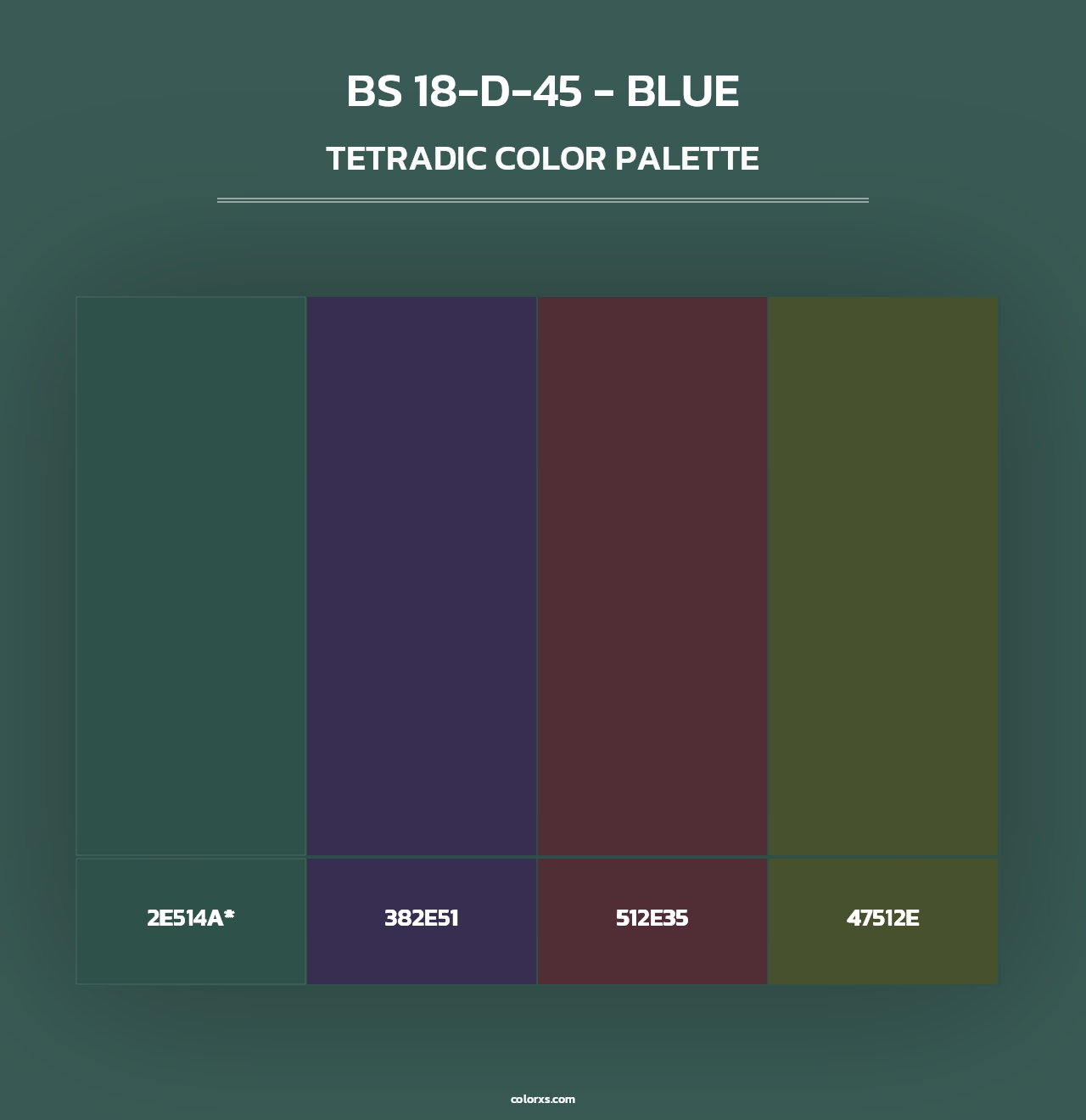 BS 18-D-45 - Blue - Tetradic Color Palette