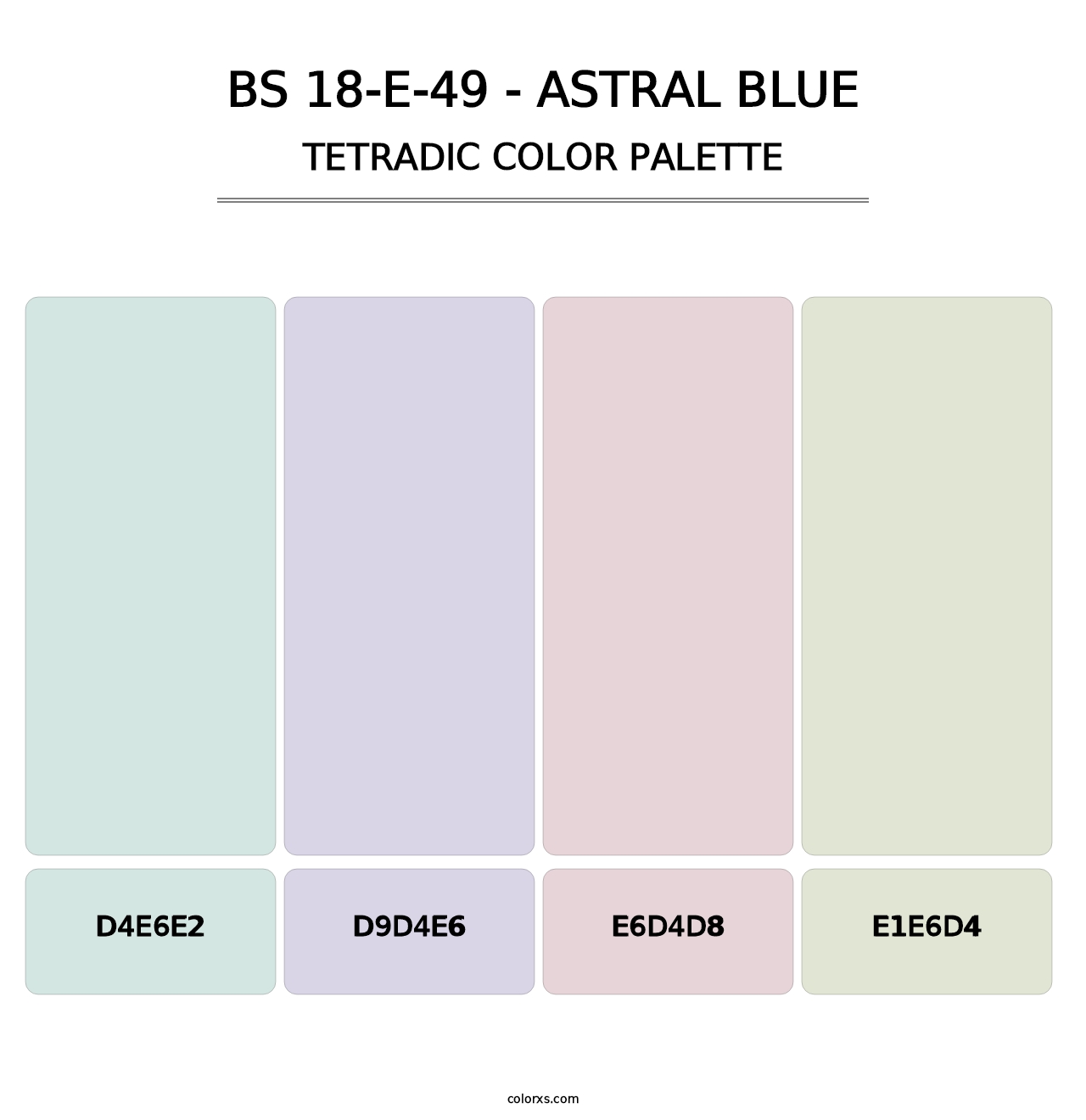 BS 18-E-49 - Astral Blue - Tetradic Color Palette
