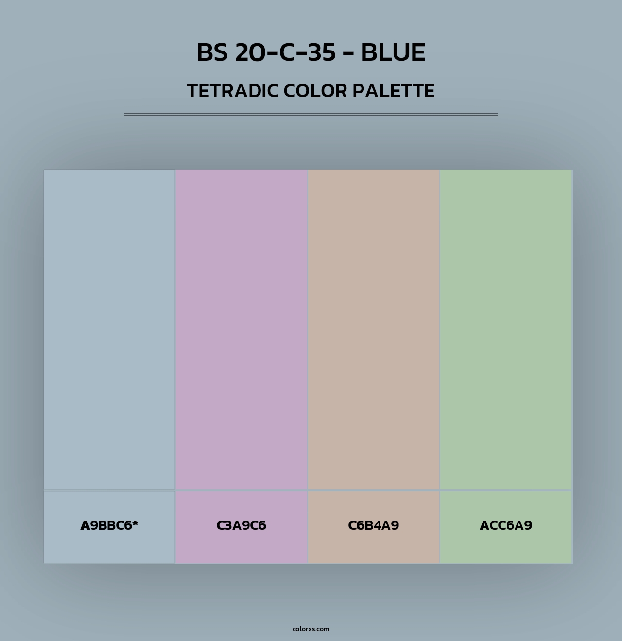 BS 20-C-35 - Blue - Tetradic Color Palette