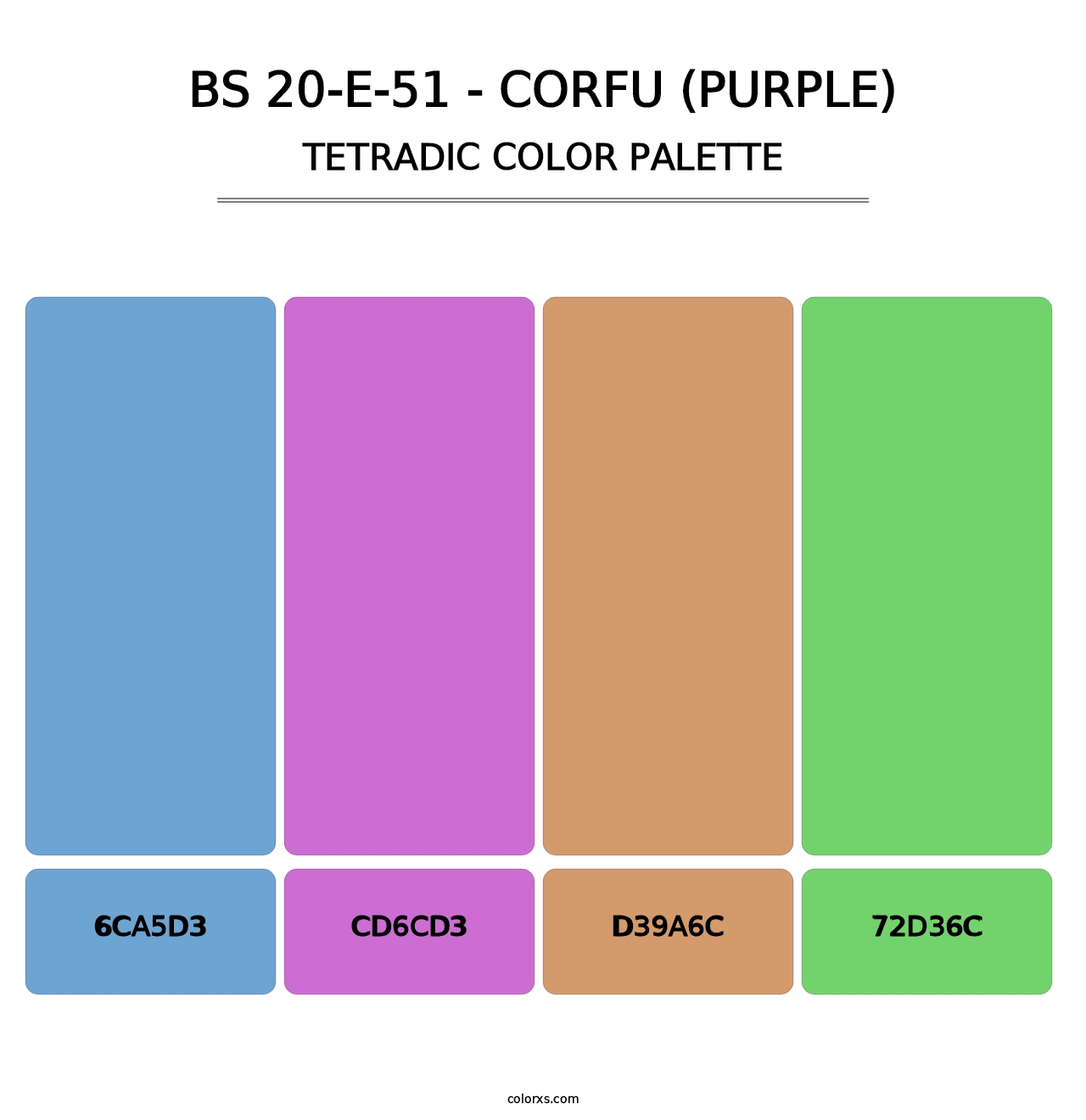 BS 20-E-51 - Corfu (Purple) - Tetradic Color Palette
