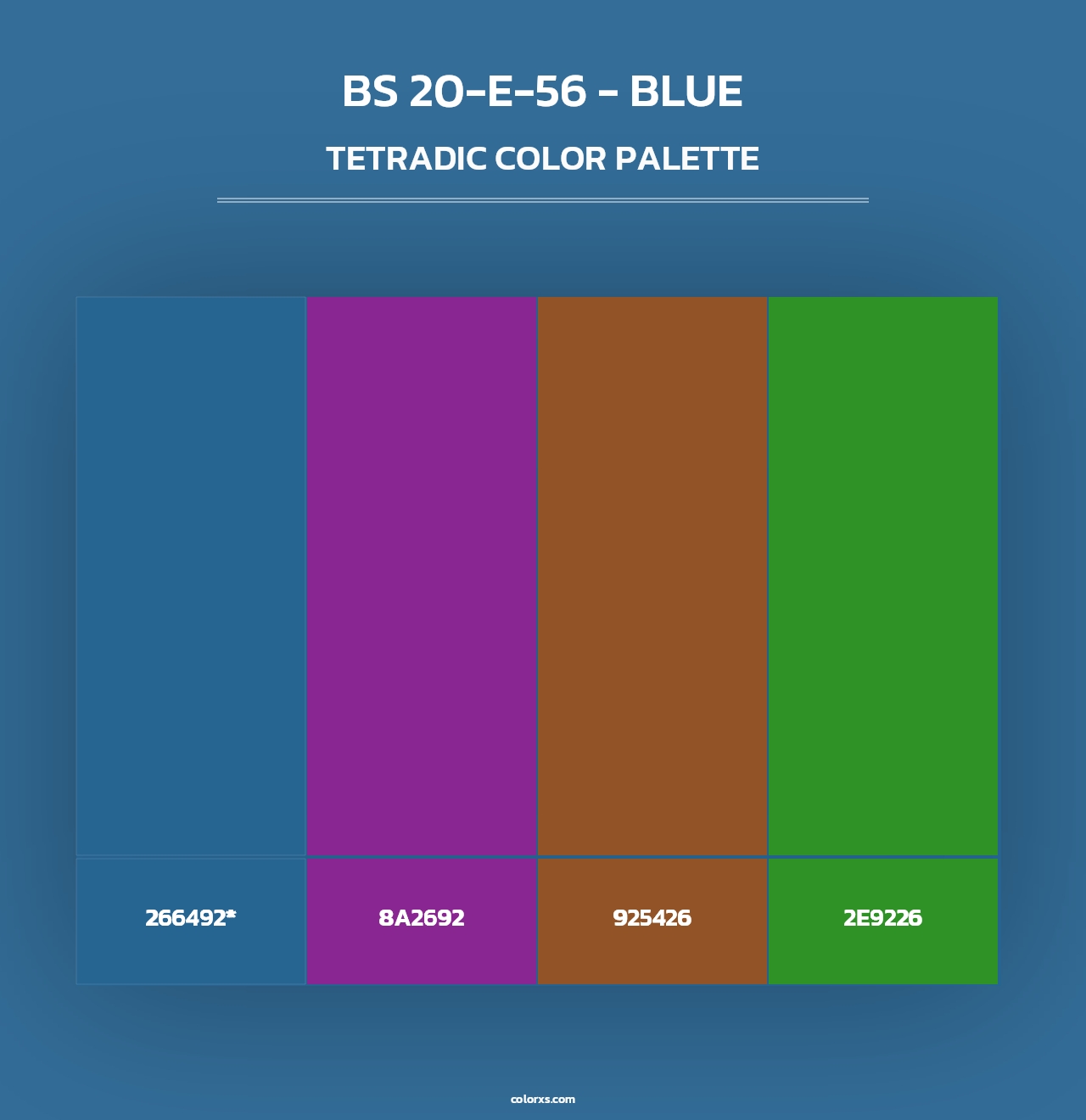 BS 20-E-56 - Blue - Tetradic Color Palette
