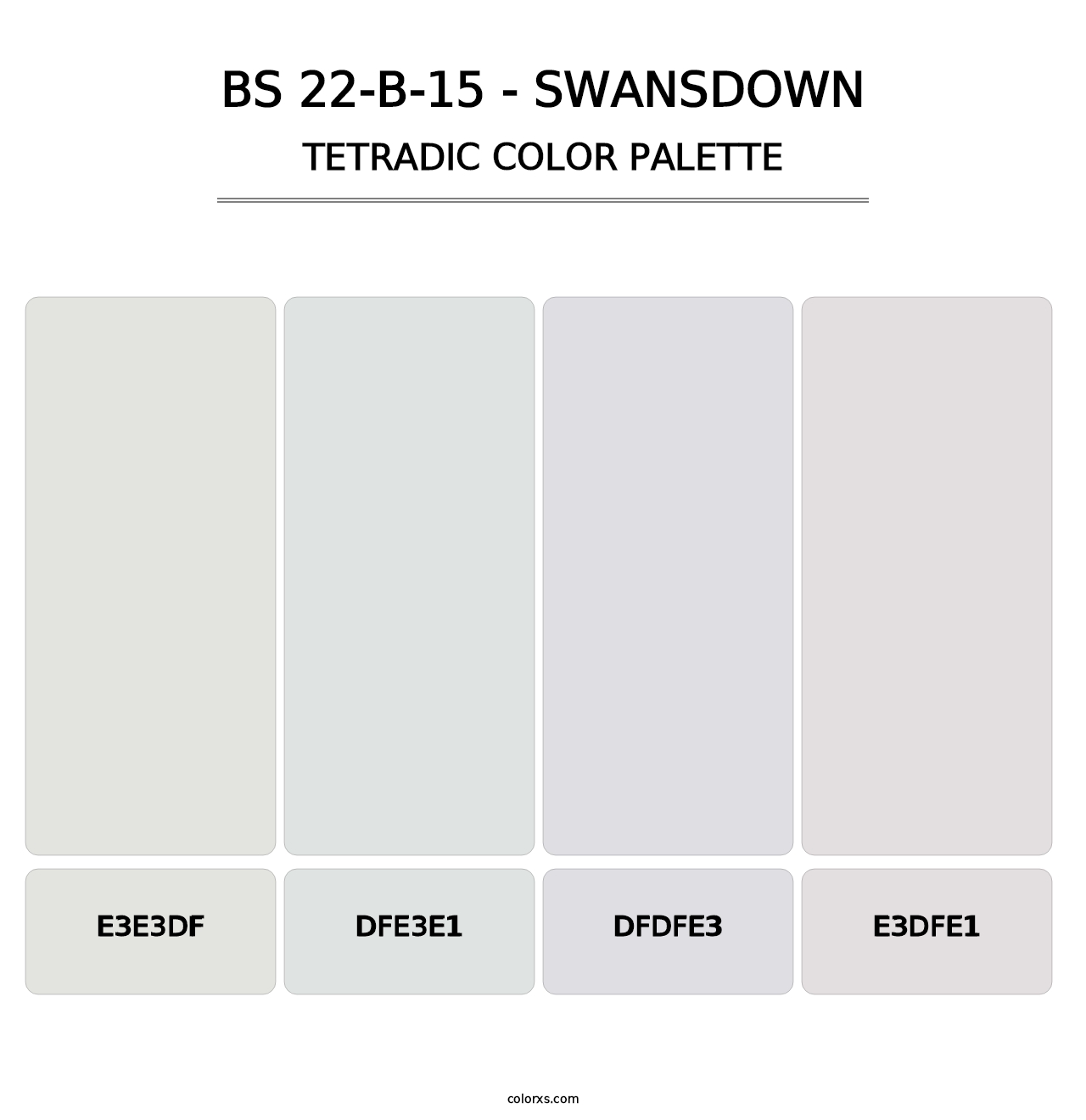 BS 22-B-15 - Swansdown - Tetradic Color Palette