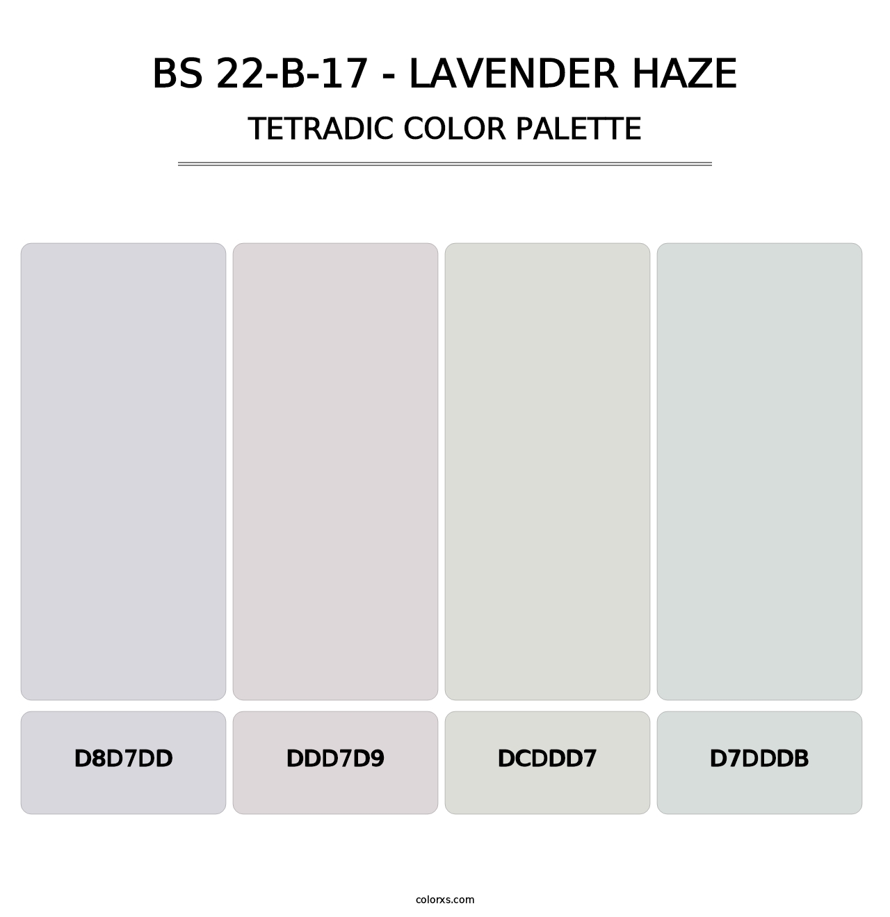 BS 22-B-17 - Lavender Haze - Tetradic Color Palette