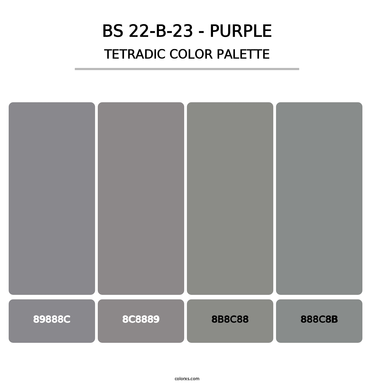 BS 22-B-23 - Purple - Tetradic Color Palette