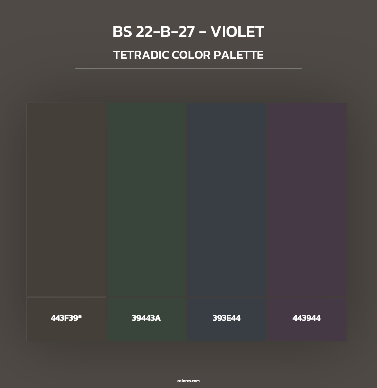 BS 22-B-27 - Violet - Tetradic Color Palette