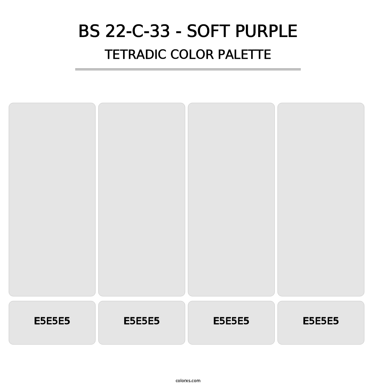 BS 22-C-33 - Soft Purple - Tetradic Color Palette