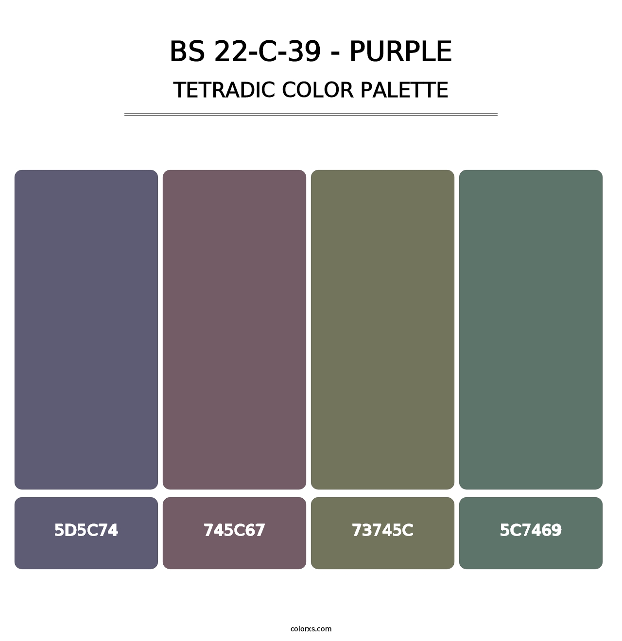 BS 22-C-39 - Purple - Tetradic Color Palette