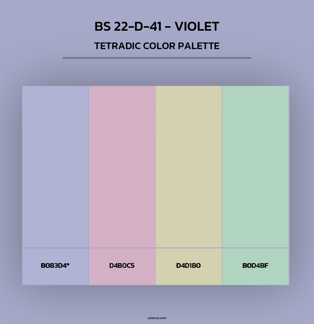 BS 22-D-41 - Violet - Tetradic Color Palette