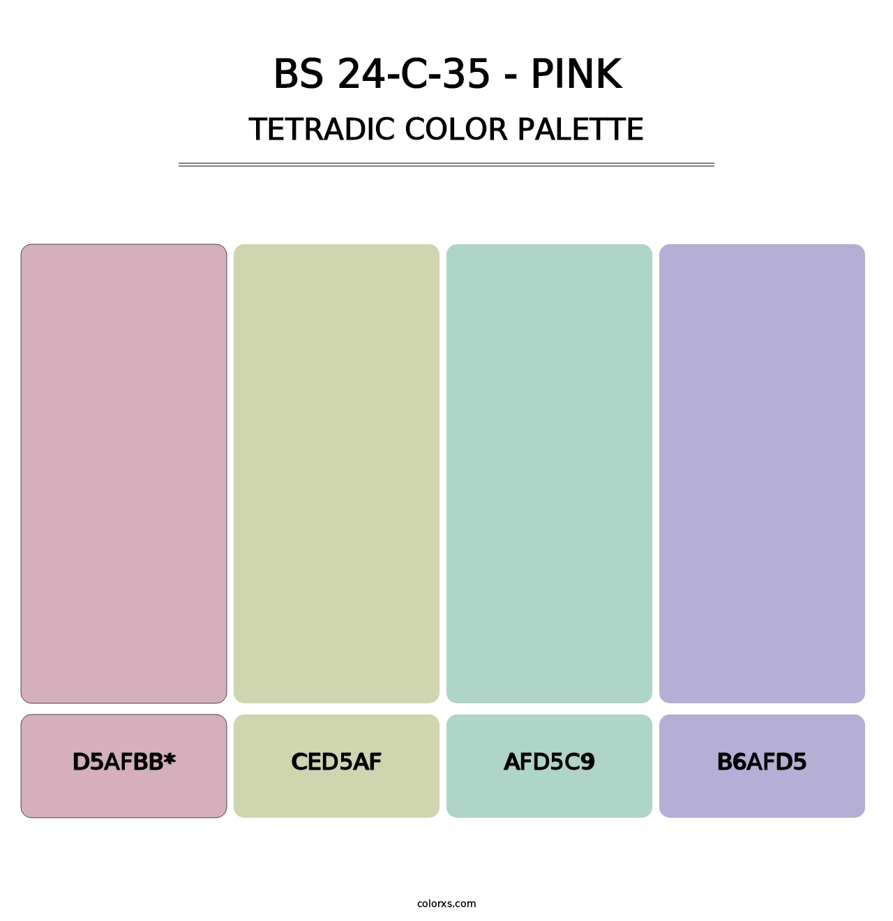 BS 24-C-35 - Pink - Tetradic Color Palette