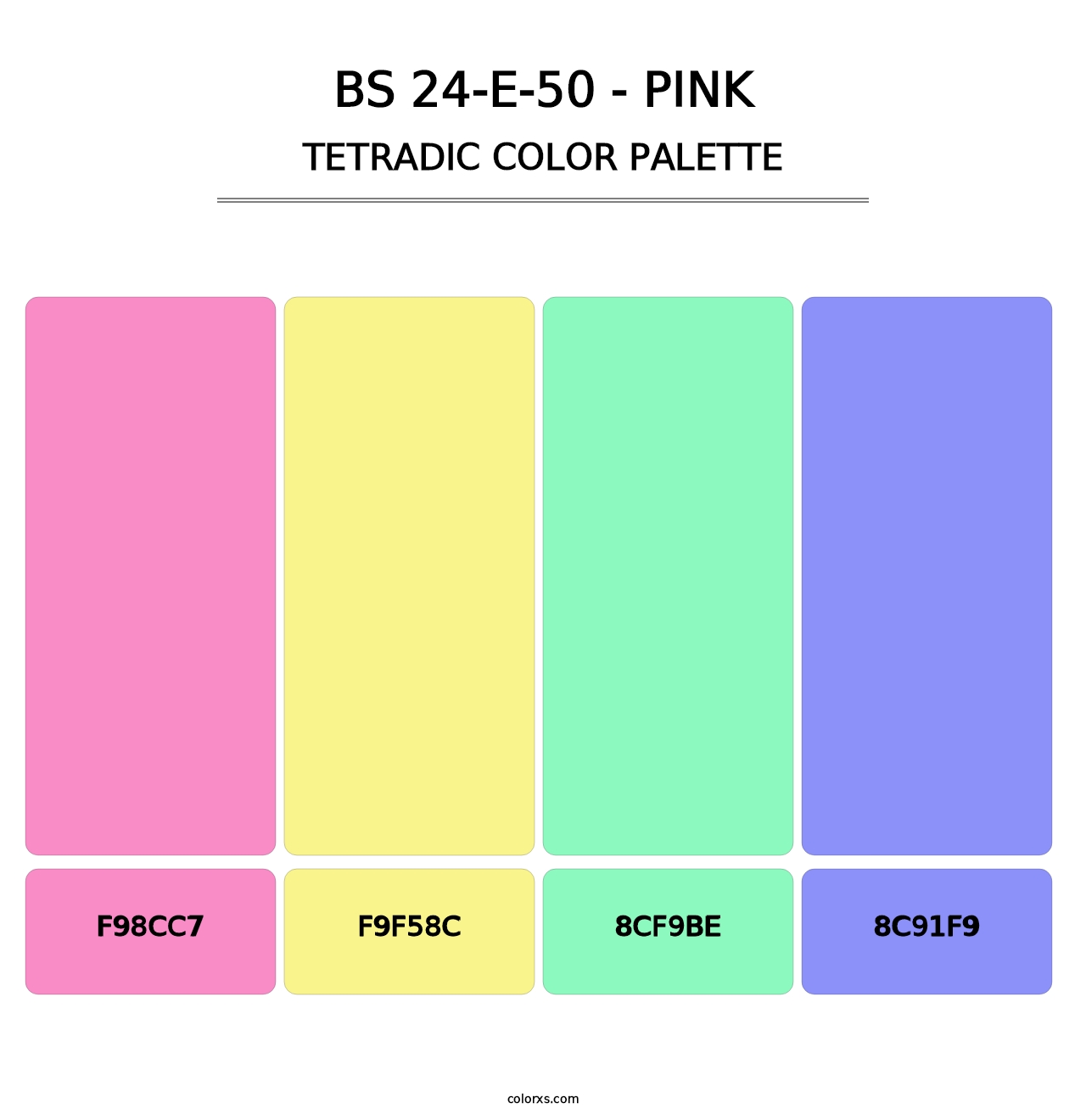 BS 24-E-50 - Pink - Tetradic Color Palette