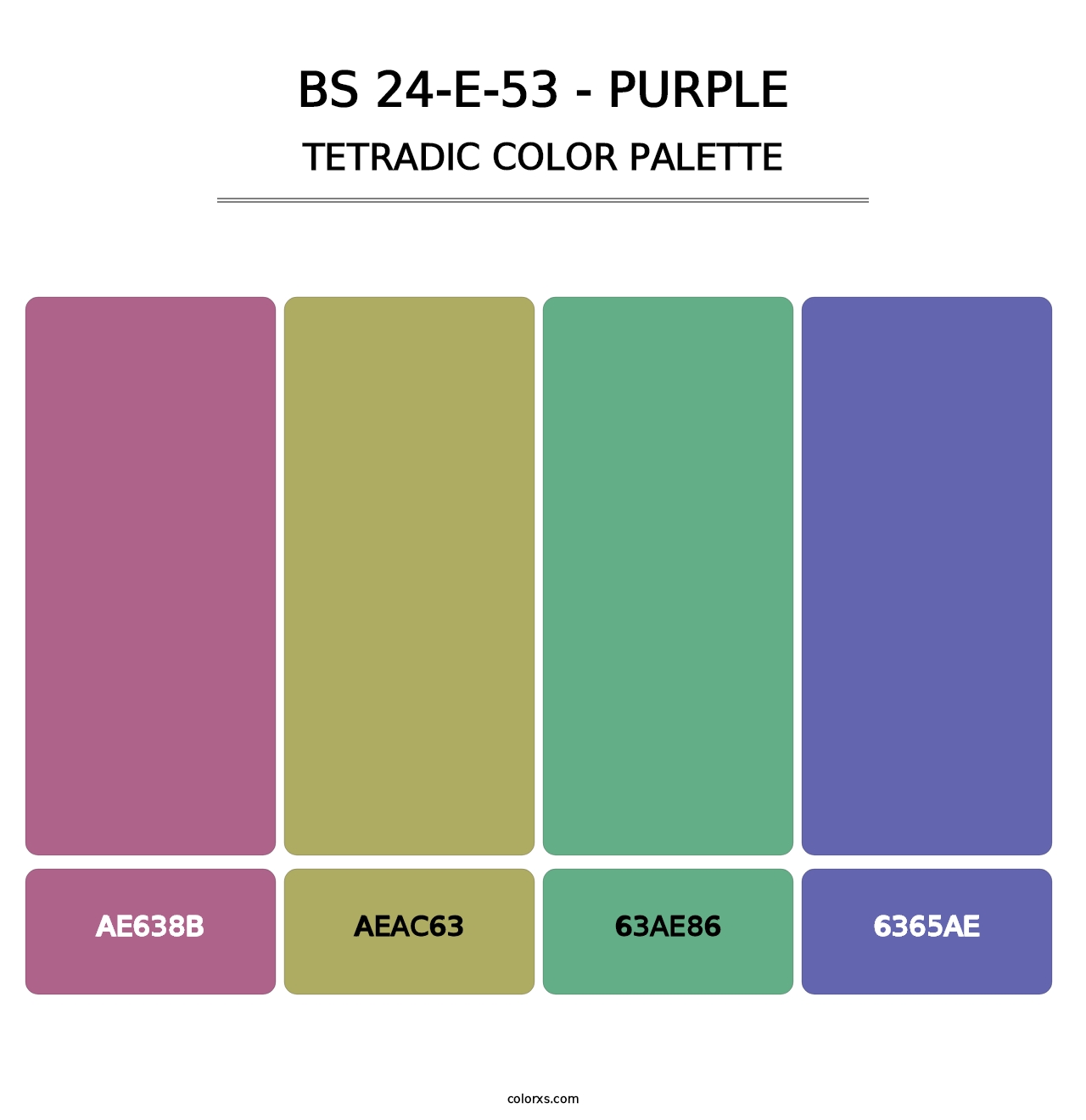 BS 24-E-53 - Purple - Tetradic Color Palette
