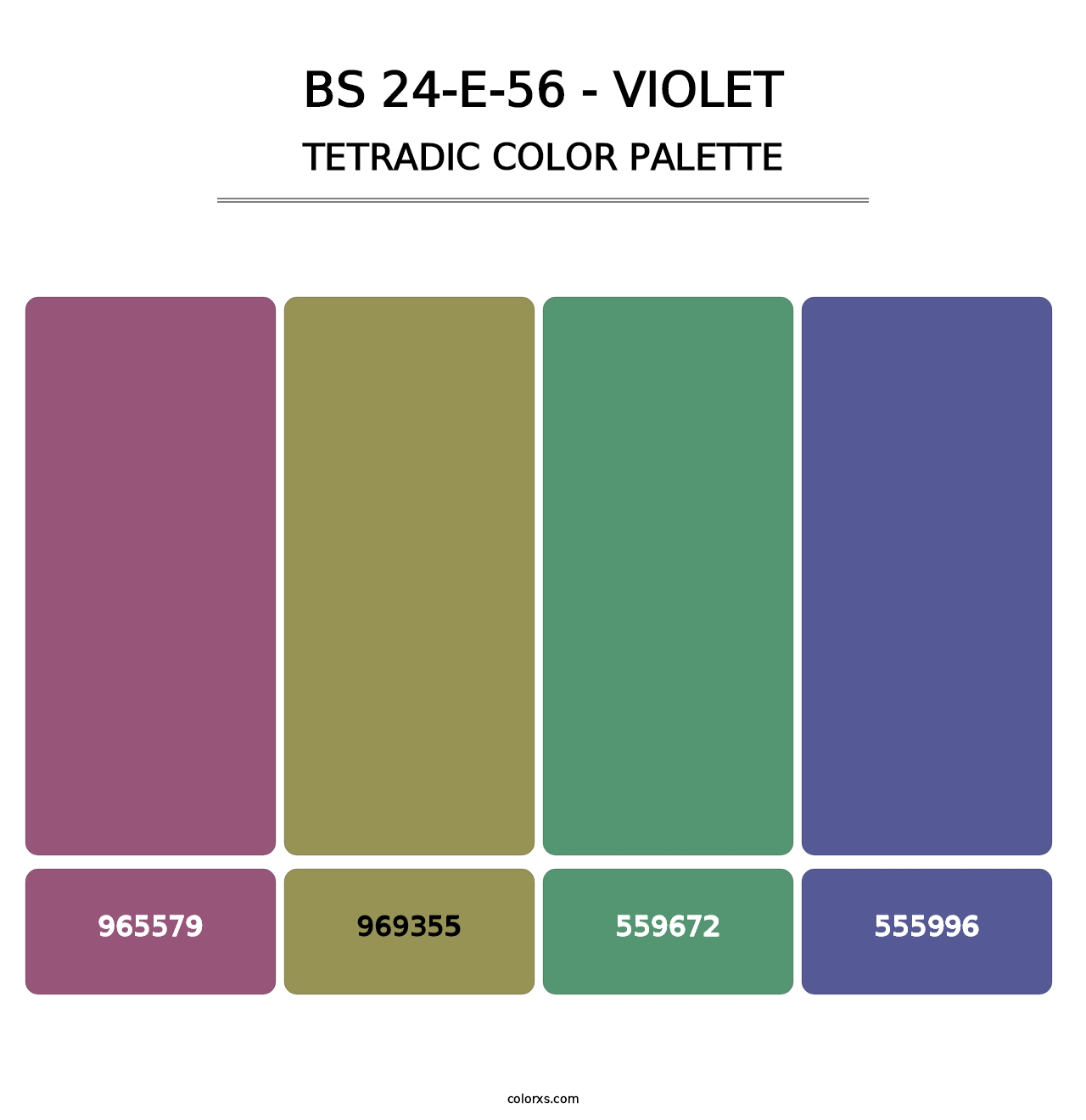 BS 24-E-56 - Violet - Tetradic Color Palette