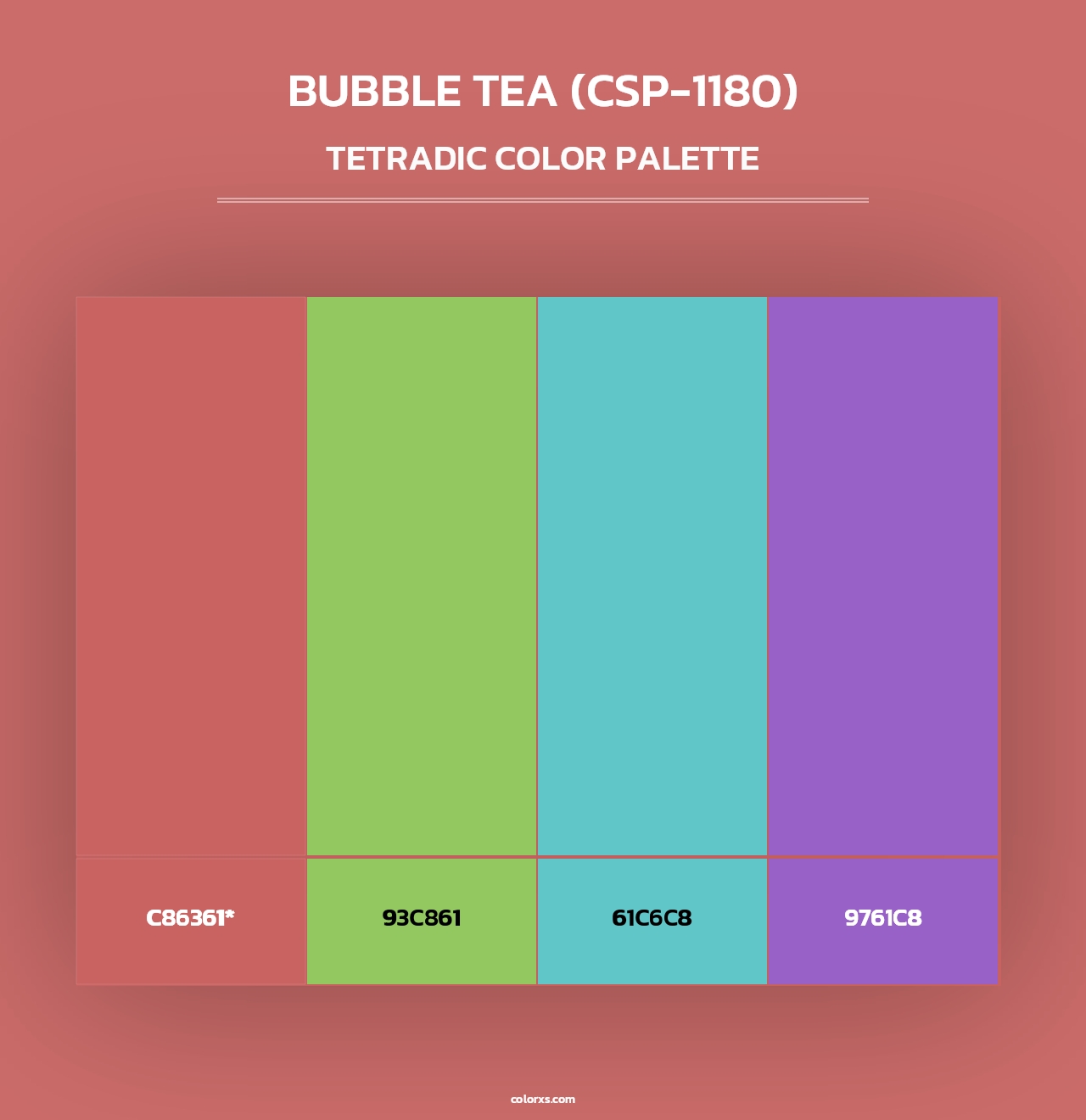Bubble Tea (CSP-1180) - Tetradic Color Palette
