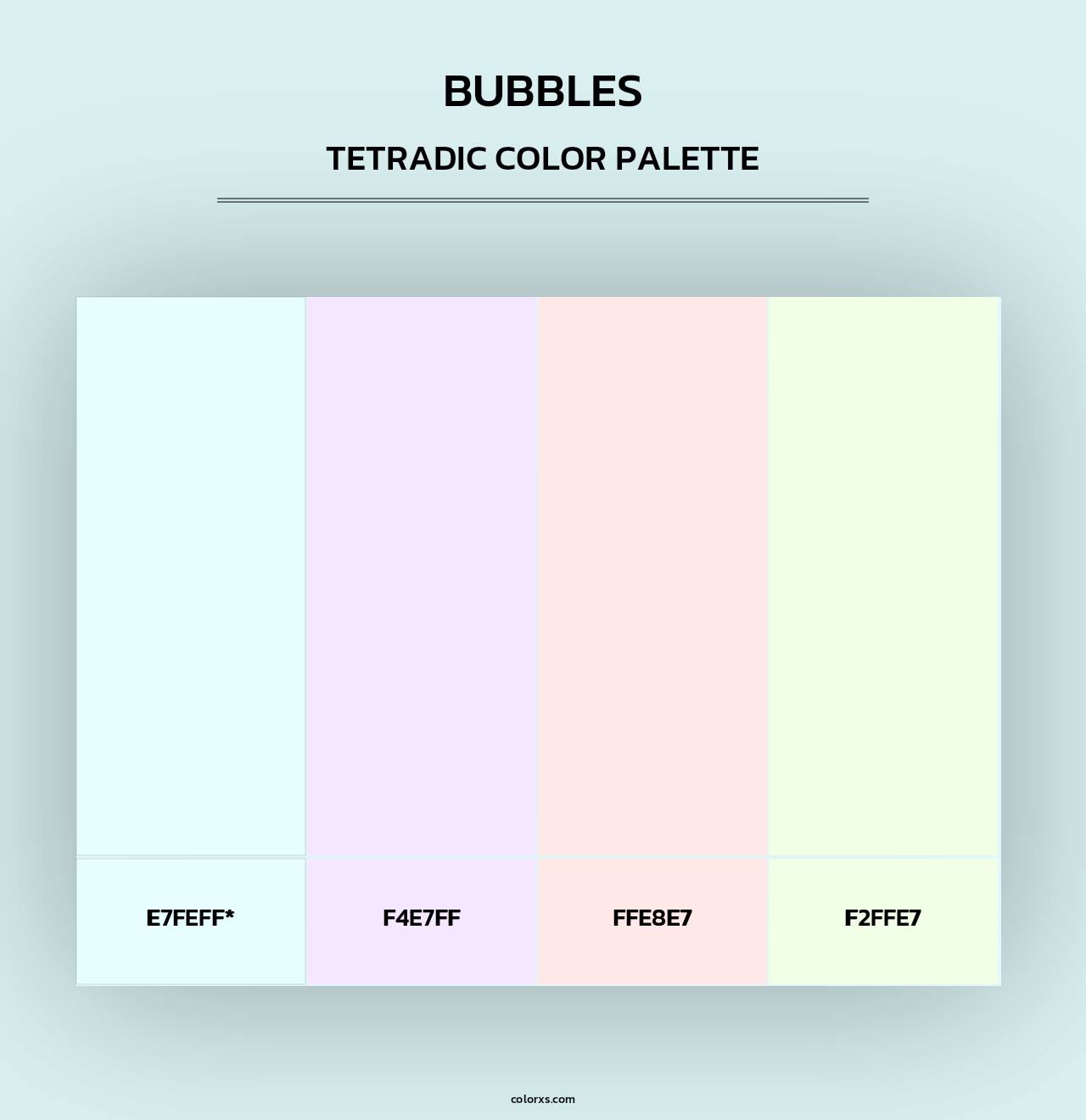 Bubbles - Tetradic Color Palette