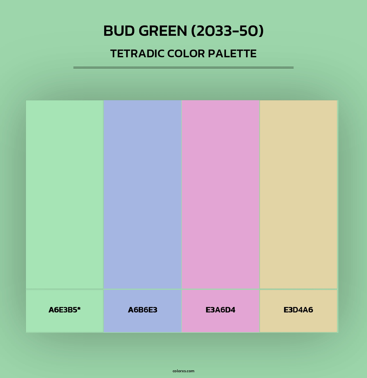 Bud Green (2033-50) - Tetradic Color Palette