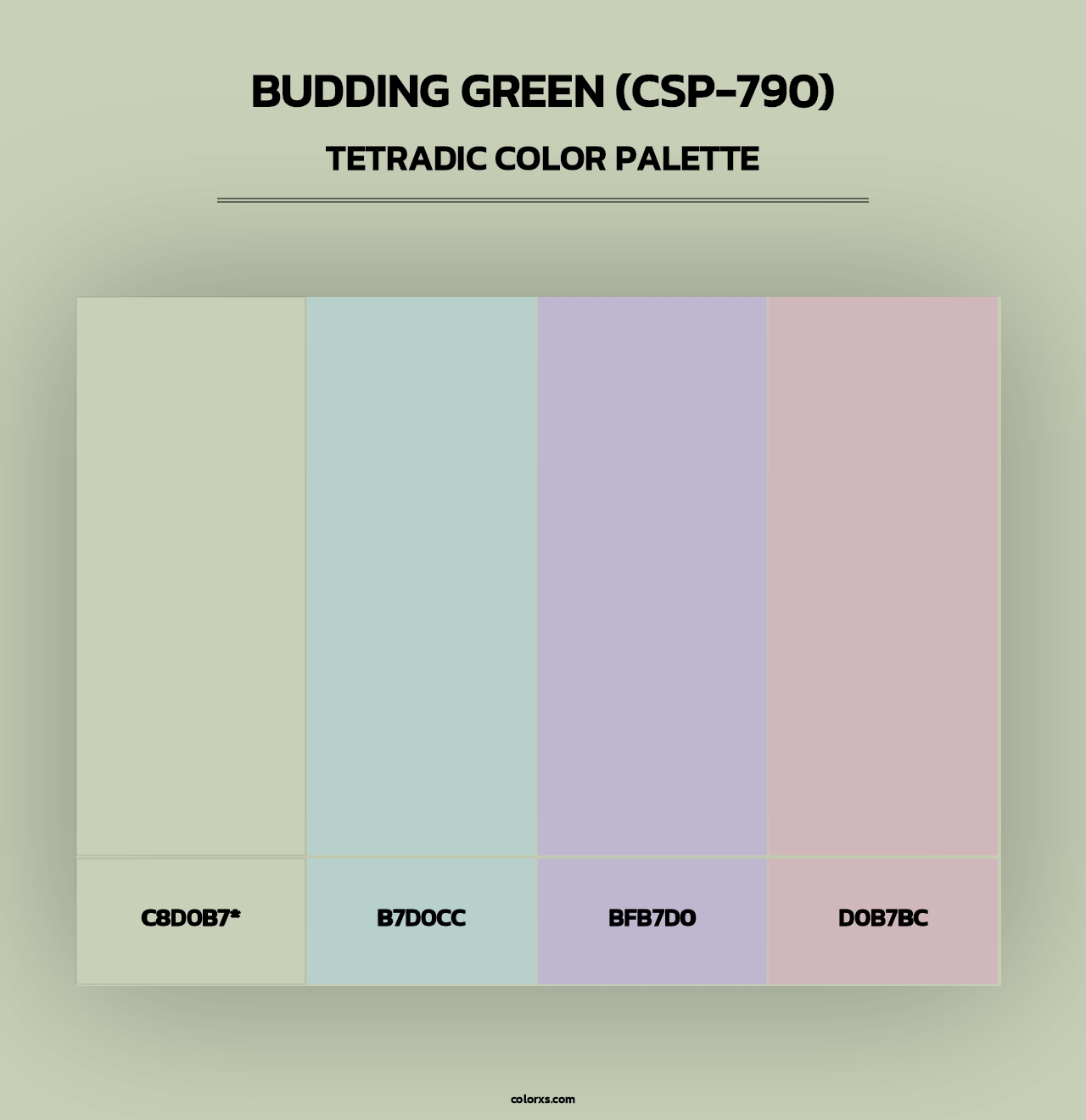 Budding Green (CSP-790) - Tetradic Color Palette