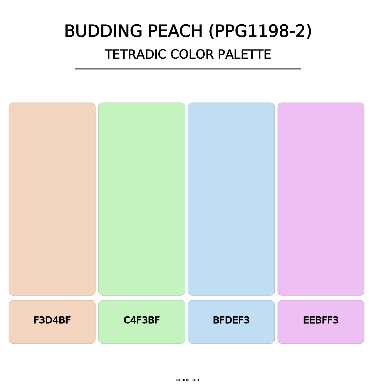 Budding Peach (PPG1198-2) - Tetradic Color Palette