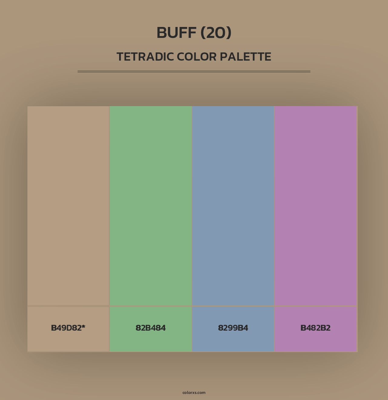 Buff (20) - Tetradic Color Palette