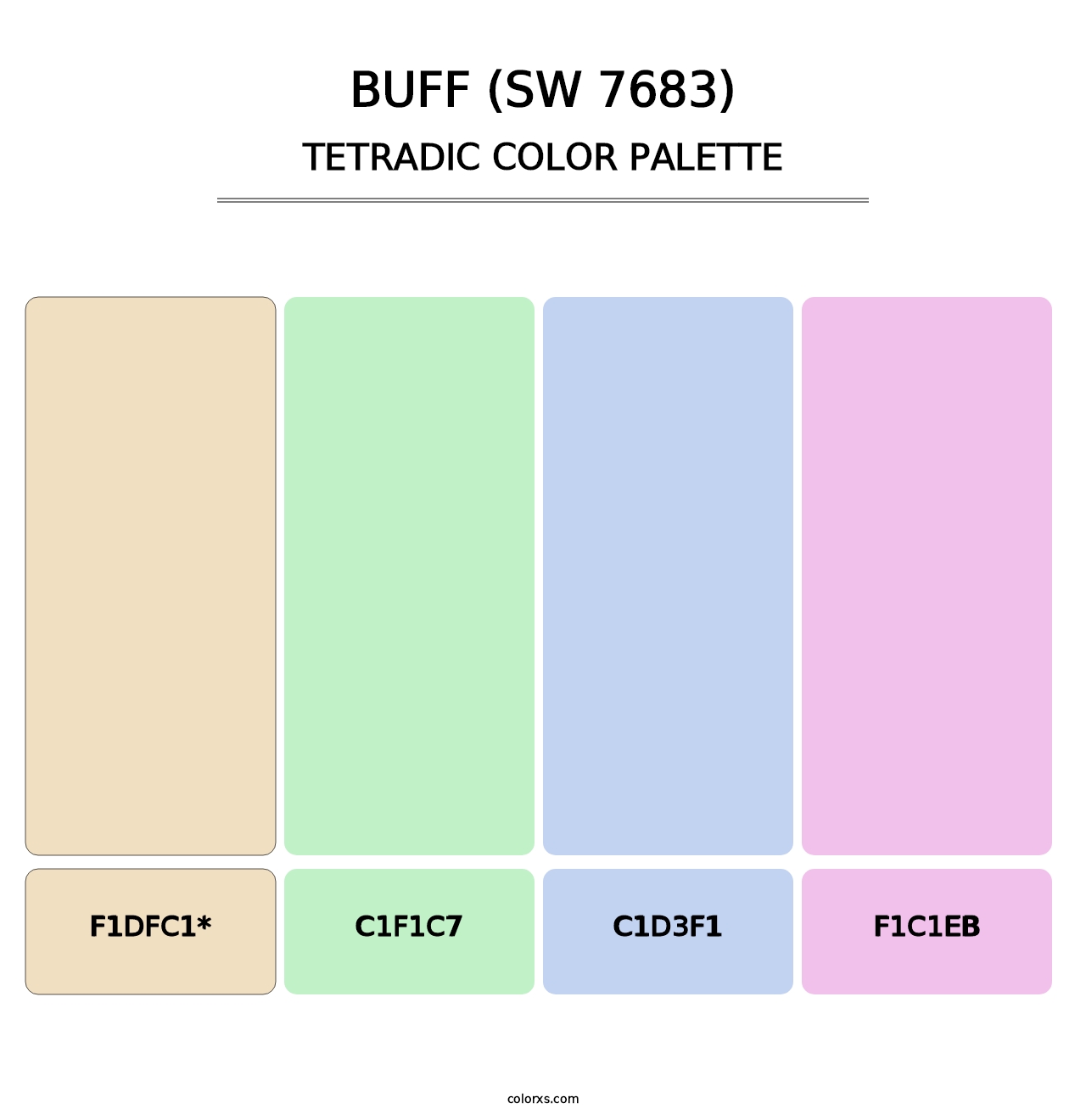 Buff (SW 7683) - Tetradic Color Palette