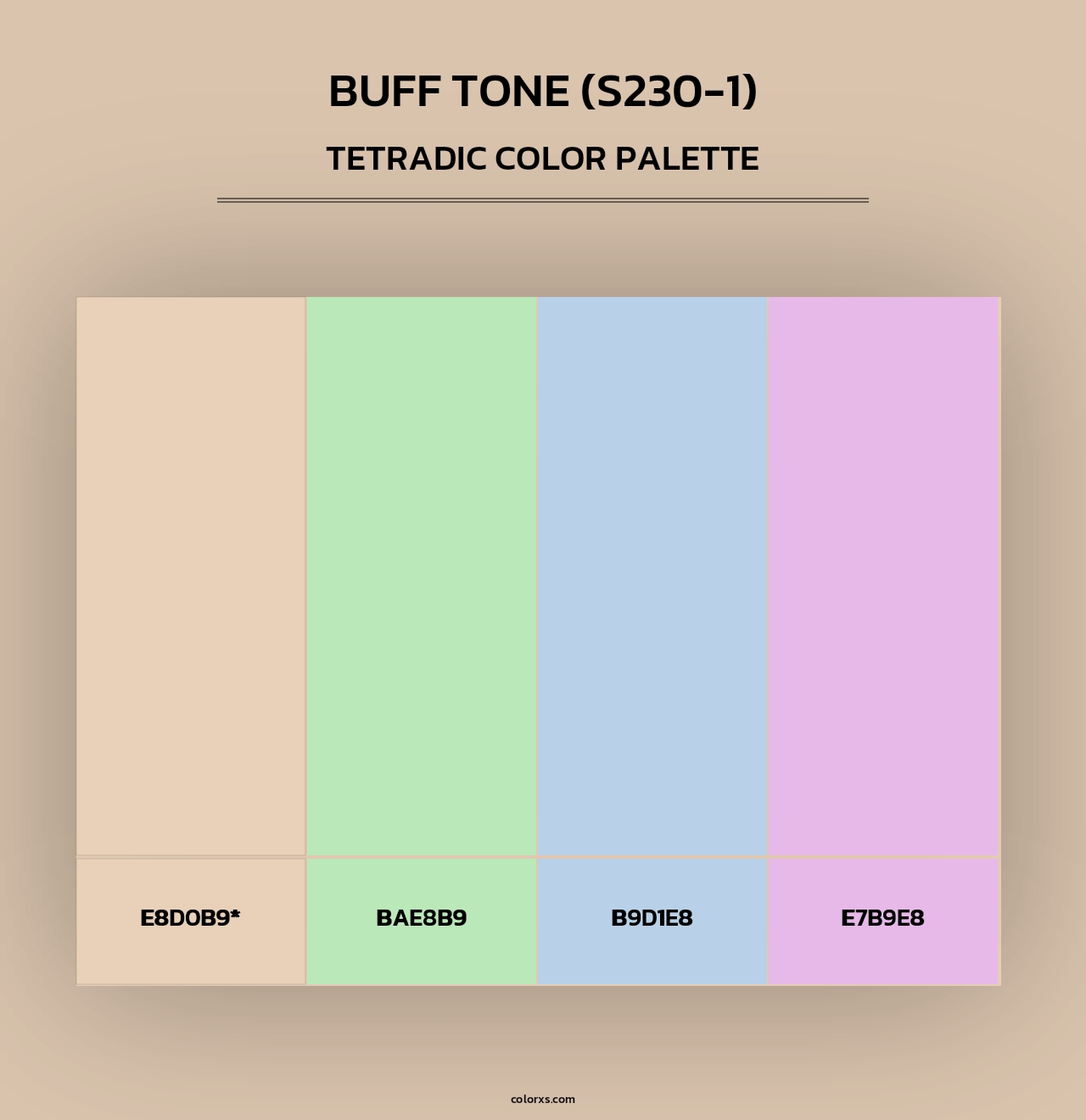 Buff Tone (S230-1) - Tetradic Color Palette