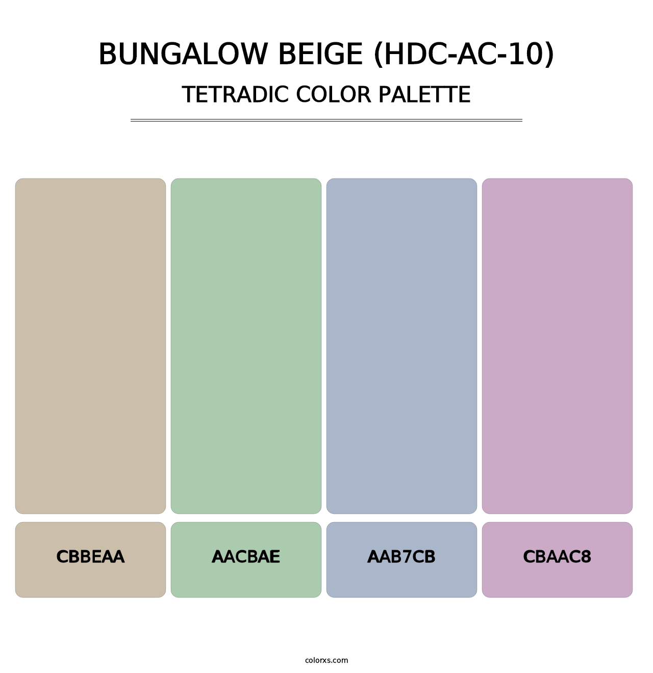 Bungalow Beige (HDC-AC-10) - Tetradic Color Palette