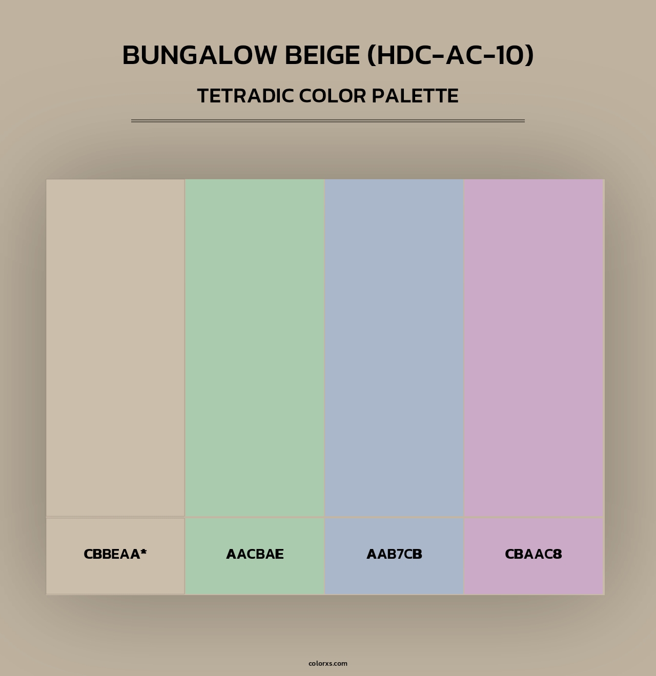 Bungalow Beige (HDC-AC-10) - Tetradic Color Palette