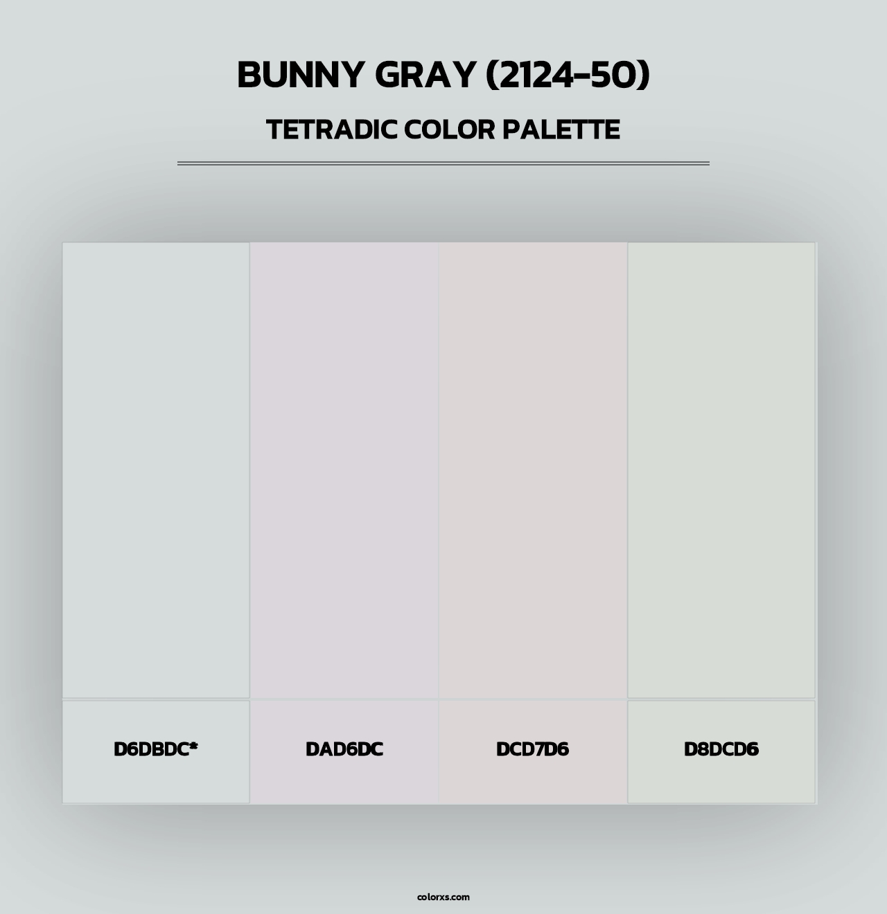 Bunny Gray (2124-50) - Tetradic Color Palette