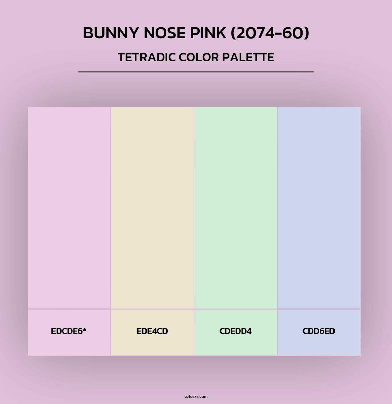 Bunny Nose Pink (2074-60) - Tetradic Color Palette