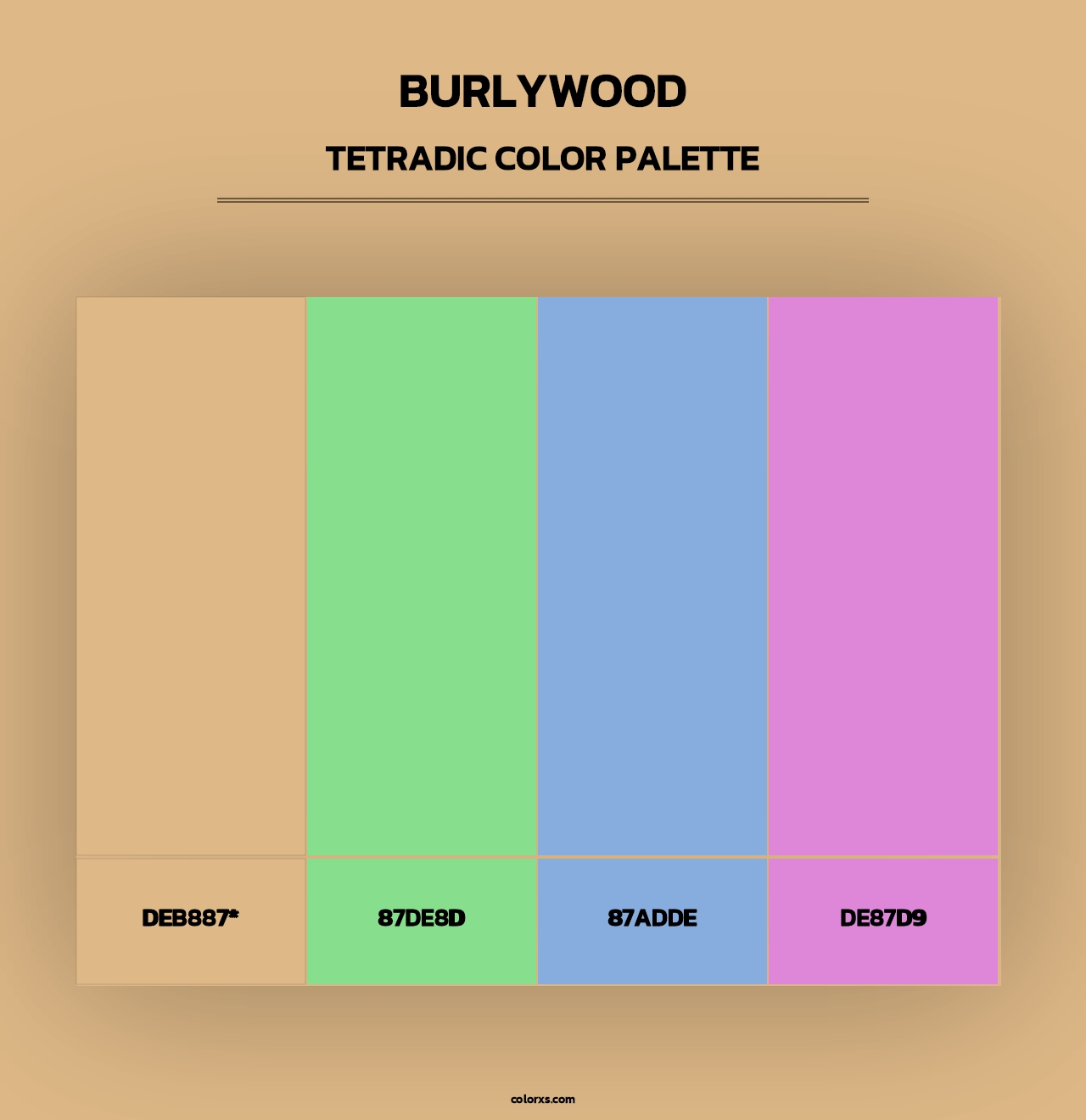 Burlywood - Tetradic Color Palette