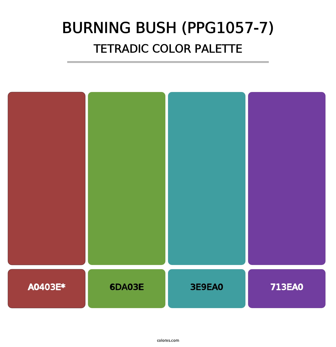 Burning Bush (PPG1057-7) - Tetradic Color Palette