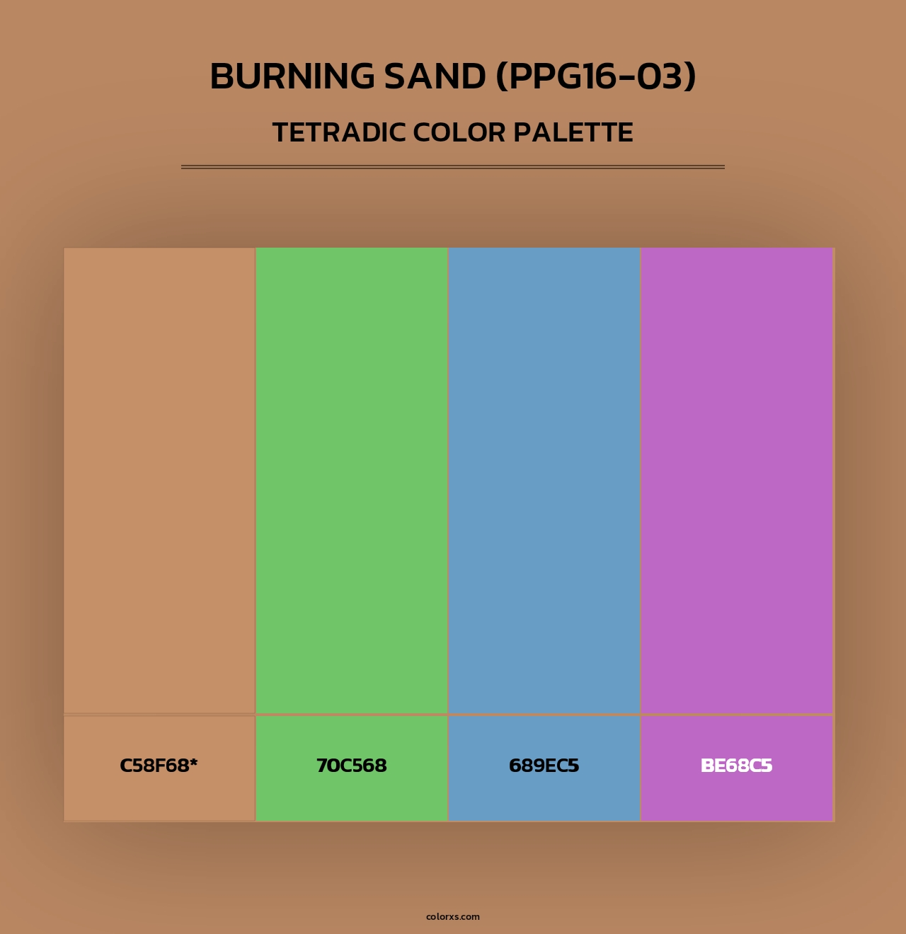 Burning Sand (PPG16-03) - Tetradic Color Palette