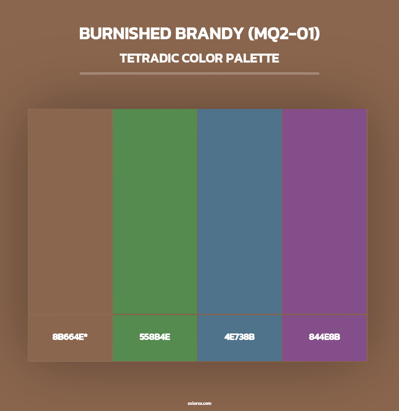 Burnished Brandy (MQ2-01) - Tetradic Color Palette