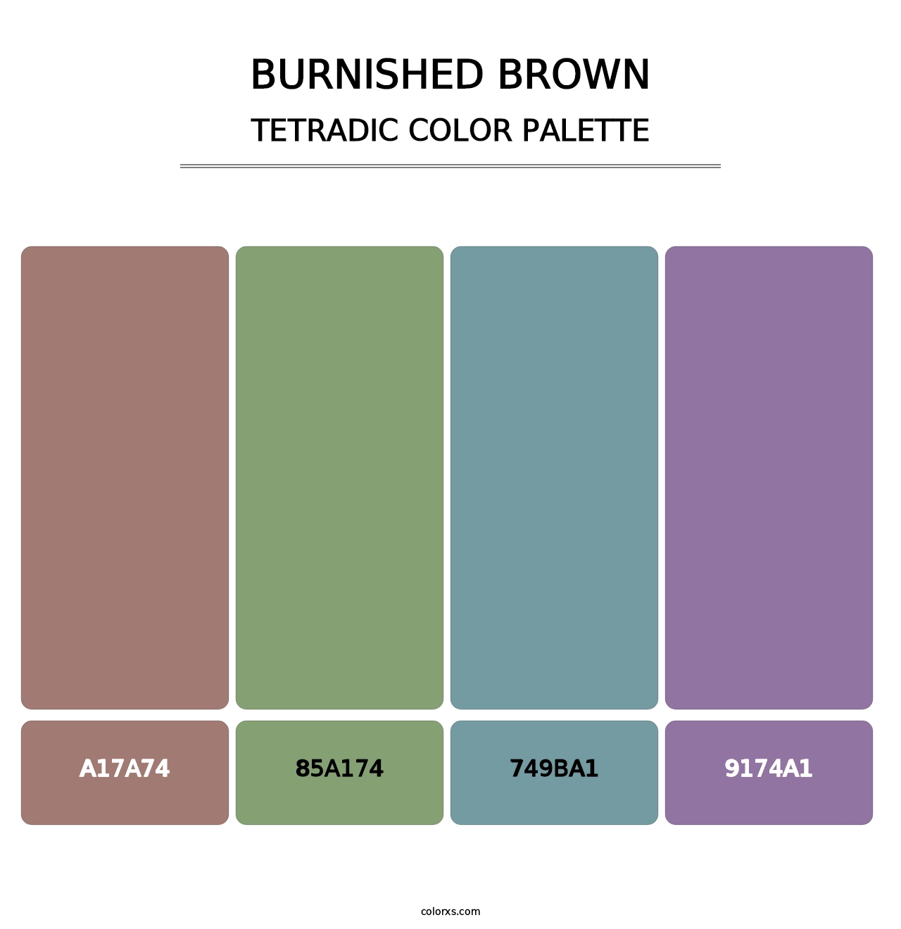 Burnished Brown - Tetradic Color Palette