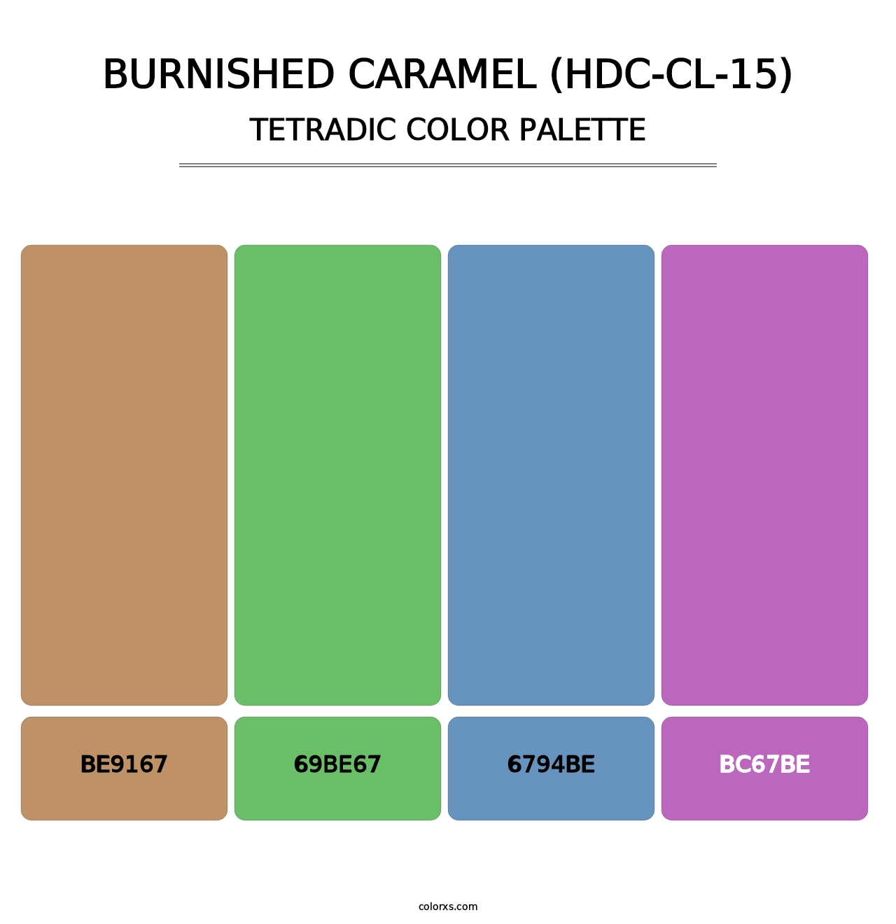 Burnished Caramel (HDC-CL-15) - Tetradic Color Palette