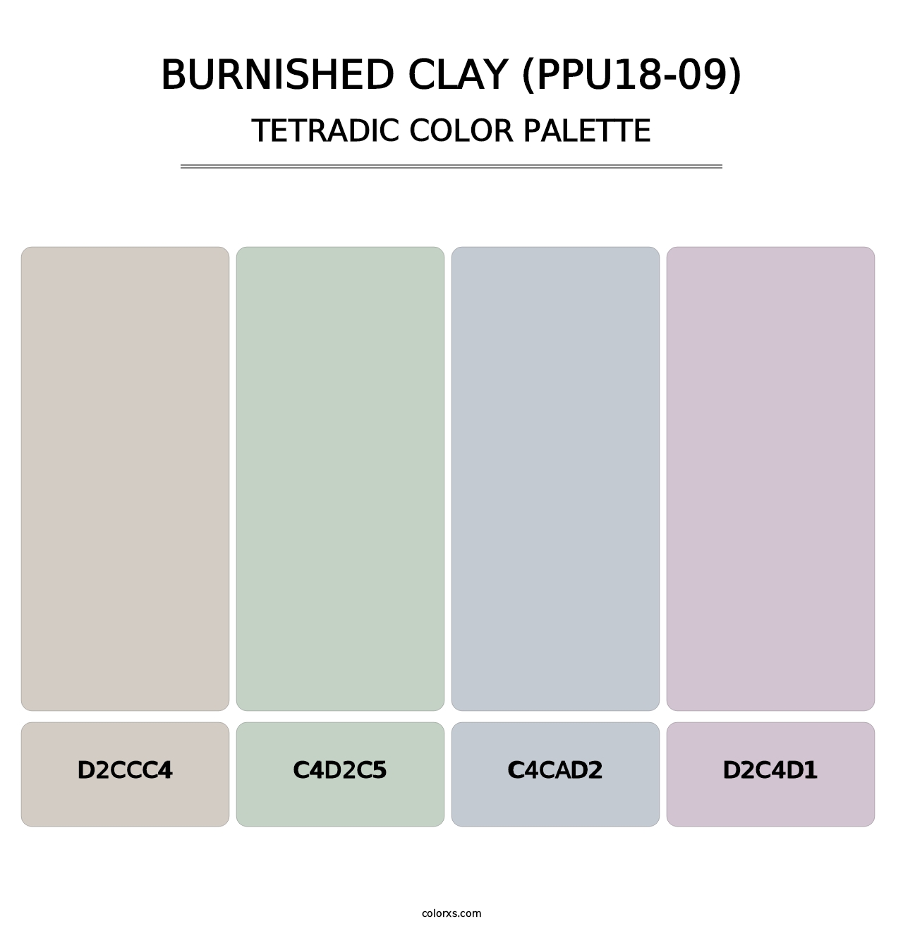 Burnished Clay (PPU18-09) - Tetradic Color Palette