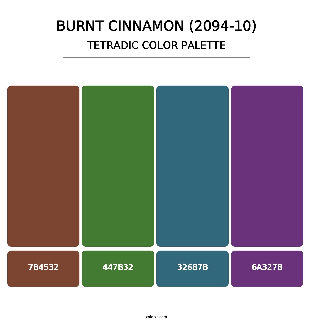 Burnt Cinnamon (2094-10) - Tetradic Color Palette