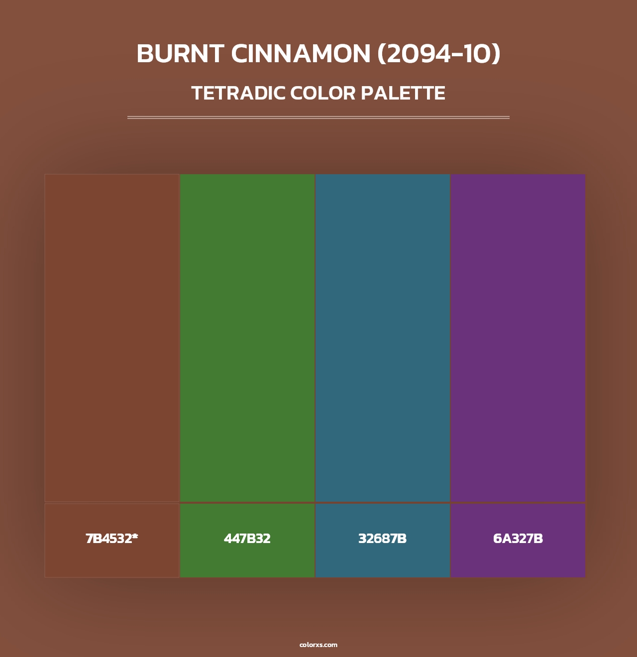 Burnt Cinnamon (2094-10) - Tetradic Color Palette
