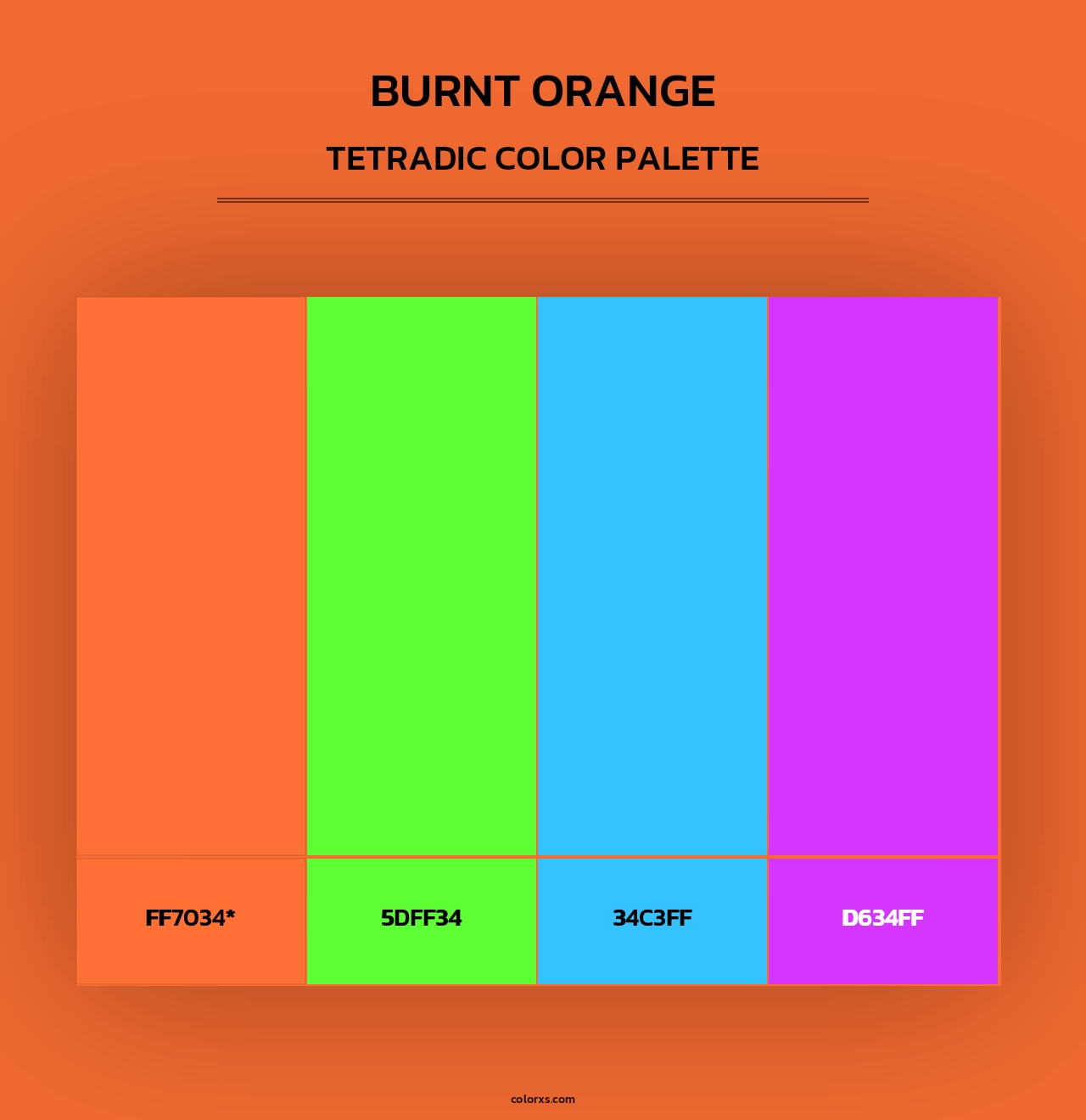 Burnt Orange - Tetradic Color Palette