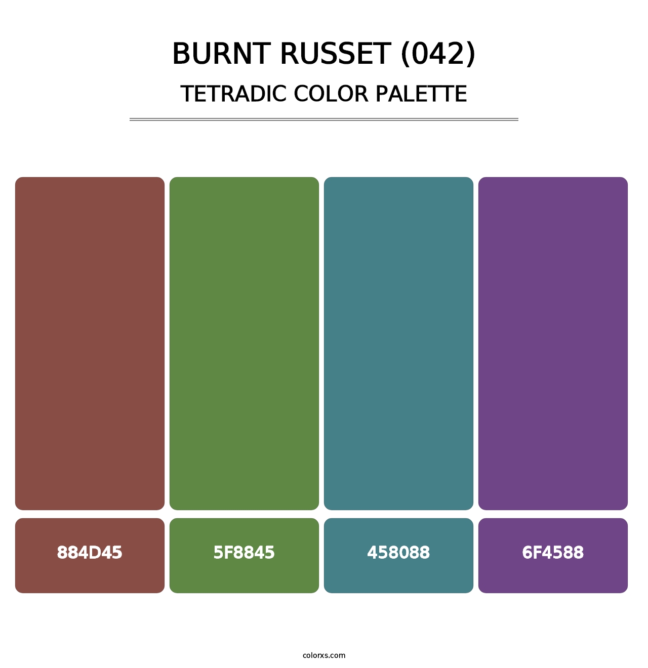 Burnt Russet (042) - Tetradic Color Palette
