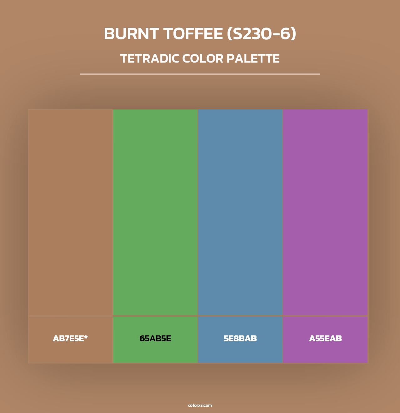 Burnt Toffee (S230-6) - Tetradic Color Palette