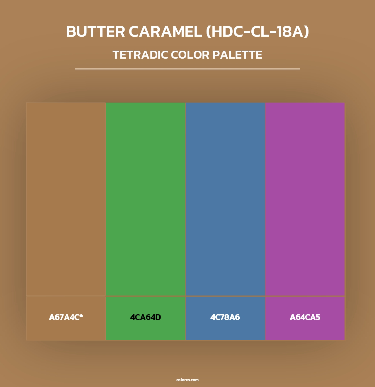 Butter Caramel (HDC-CL-18A) - Tetradic Color Palette