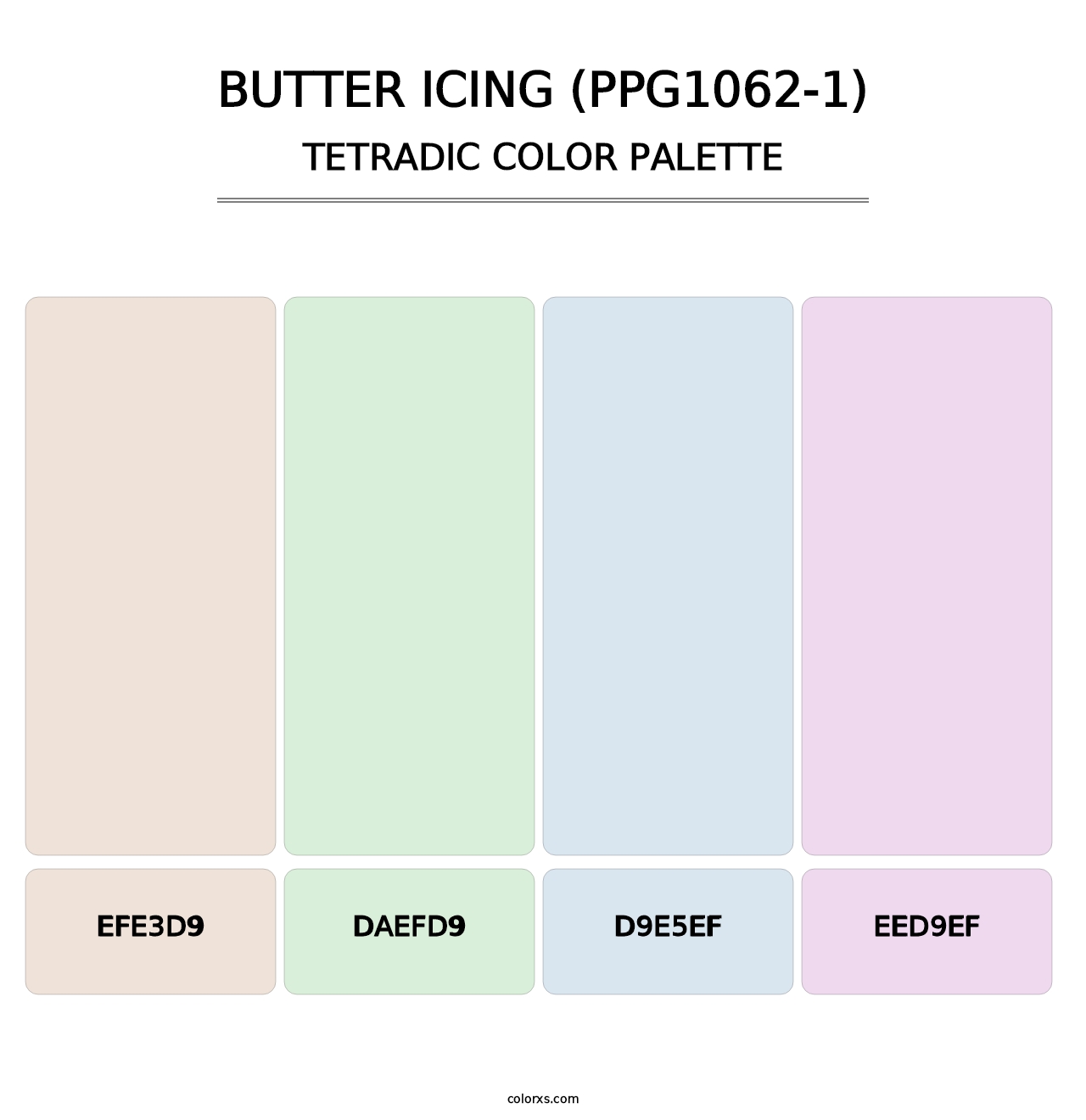 Butter Icing (PPG1062-1) - Tetradic Color Palette