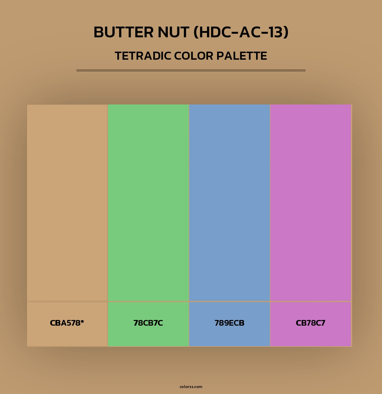 Butter Nut (HDC-AC-13) - Tetradic Color Palette